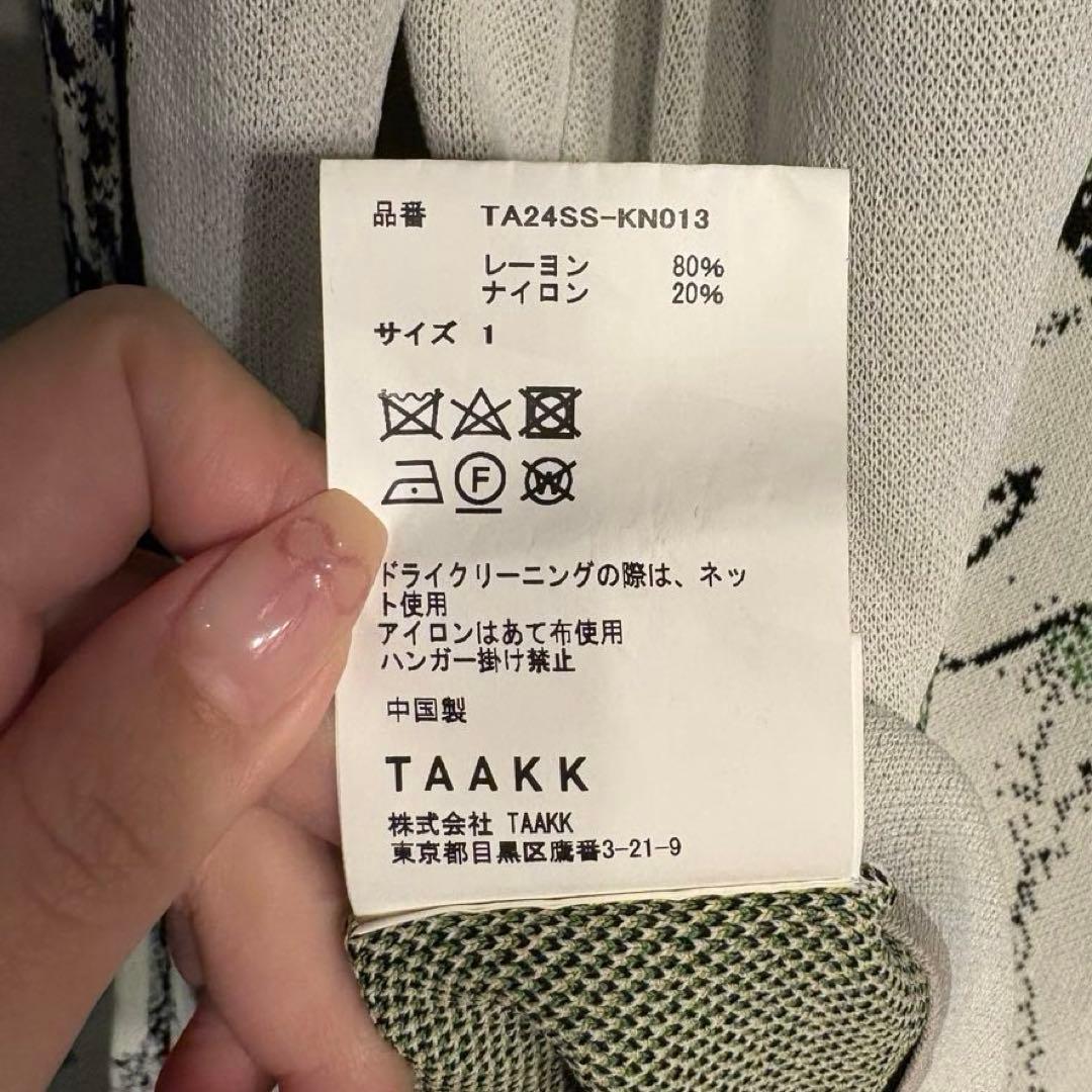 【未使用】TAAKK ターク JACQUARD KNIT ニットトップス