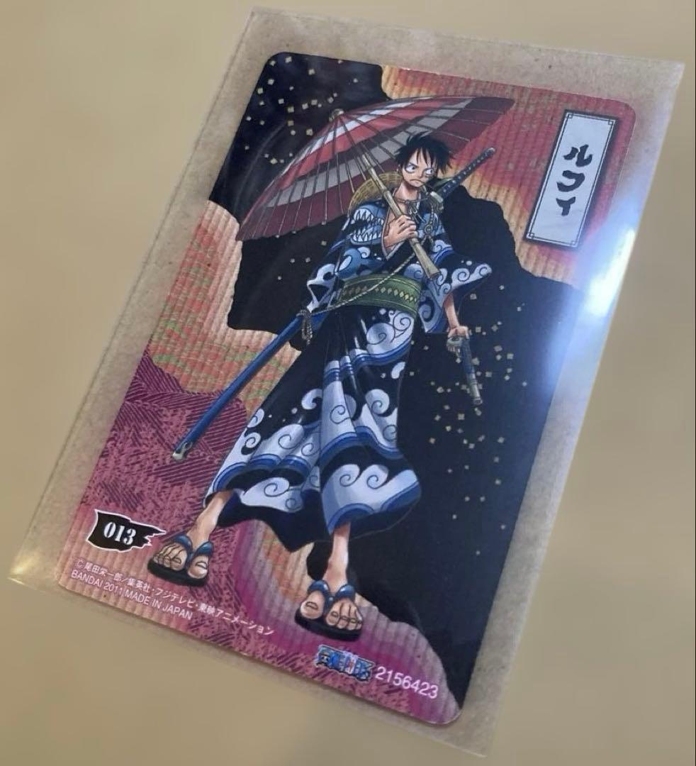 【希少】ワンピース キャラメルポップコーン 5th カード ルフィ 013 和装