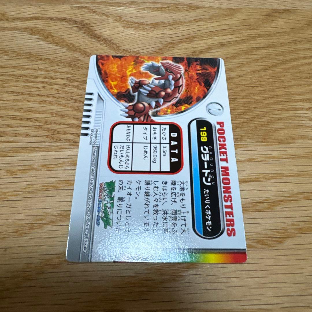 ポケモン カードダス ずかんカード グラードン (ホロ仕様)【5407