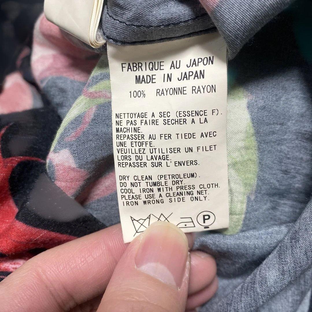 Y's ワイズ 彼岸花 フラワープリント レーヨンシャツ