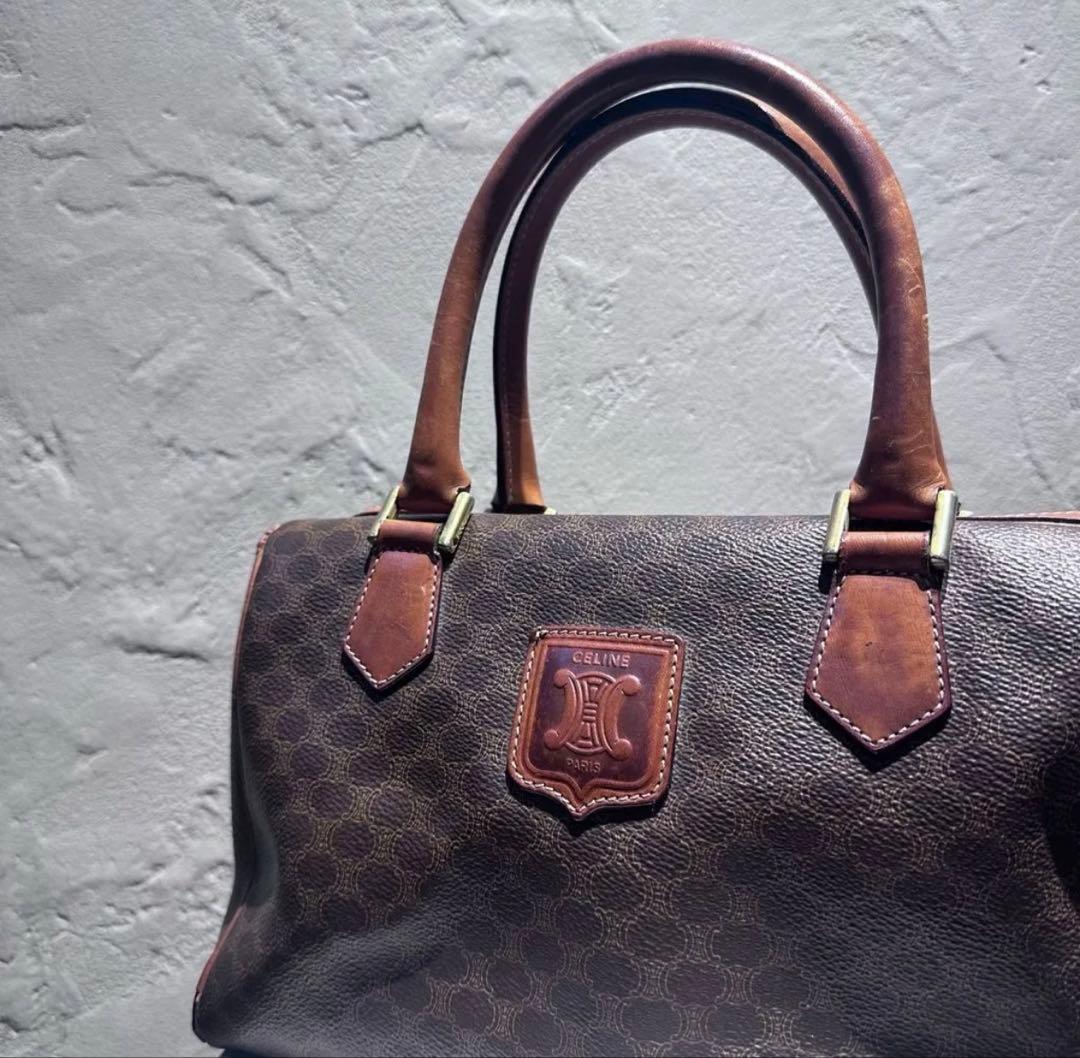 希少 CELINE セリーヌ ヴィンテージ マカダム ボストンバッグ