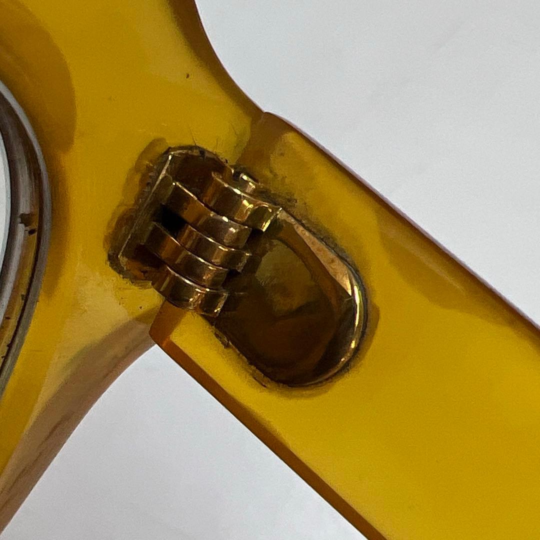 本白鼈甲　K18刻印金具厚手極上手眼鏡　ケース付　東Y7-1226☆1Fチヒオニ