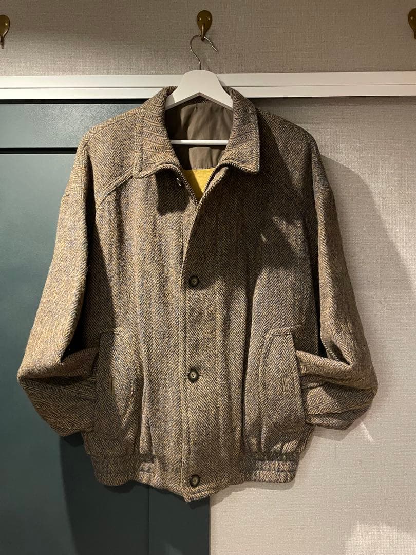 ジャケット・アウター 80s walbusch Harris Tweed Padded Bomber