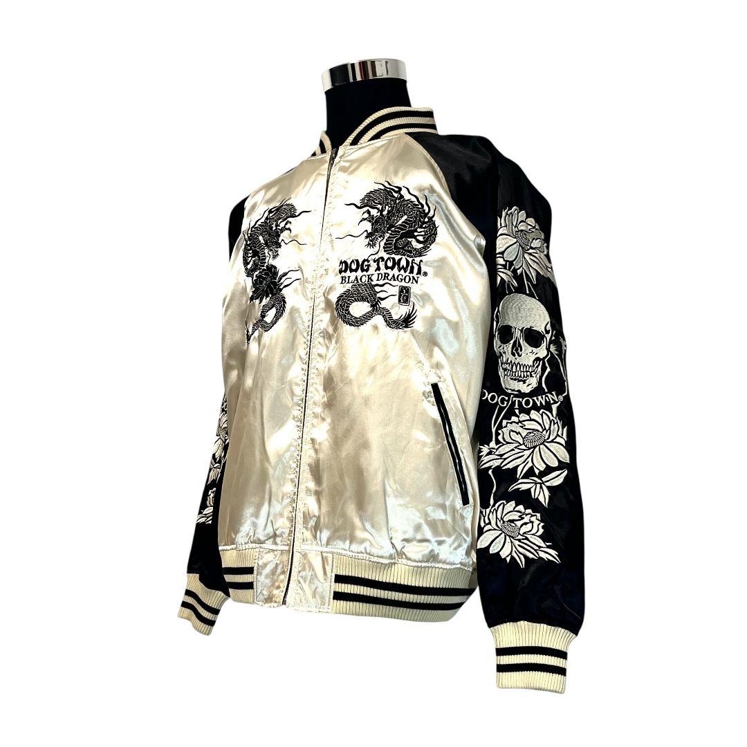DOG TOWN ドッグタウン スカジャン 黒龍 スカル 刺繍 ジャケット