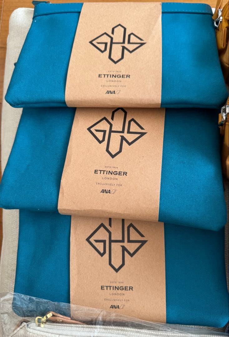 ANAビジネスクラス ETTINGER グローブトロッターアメニティポーチセット