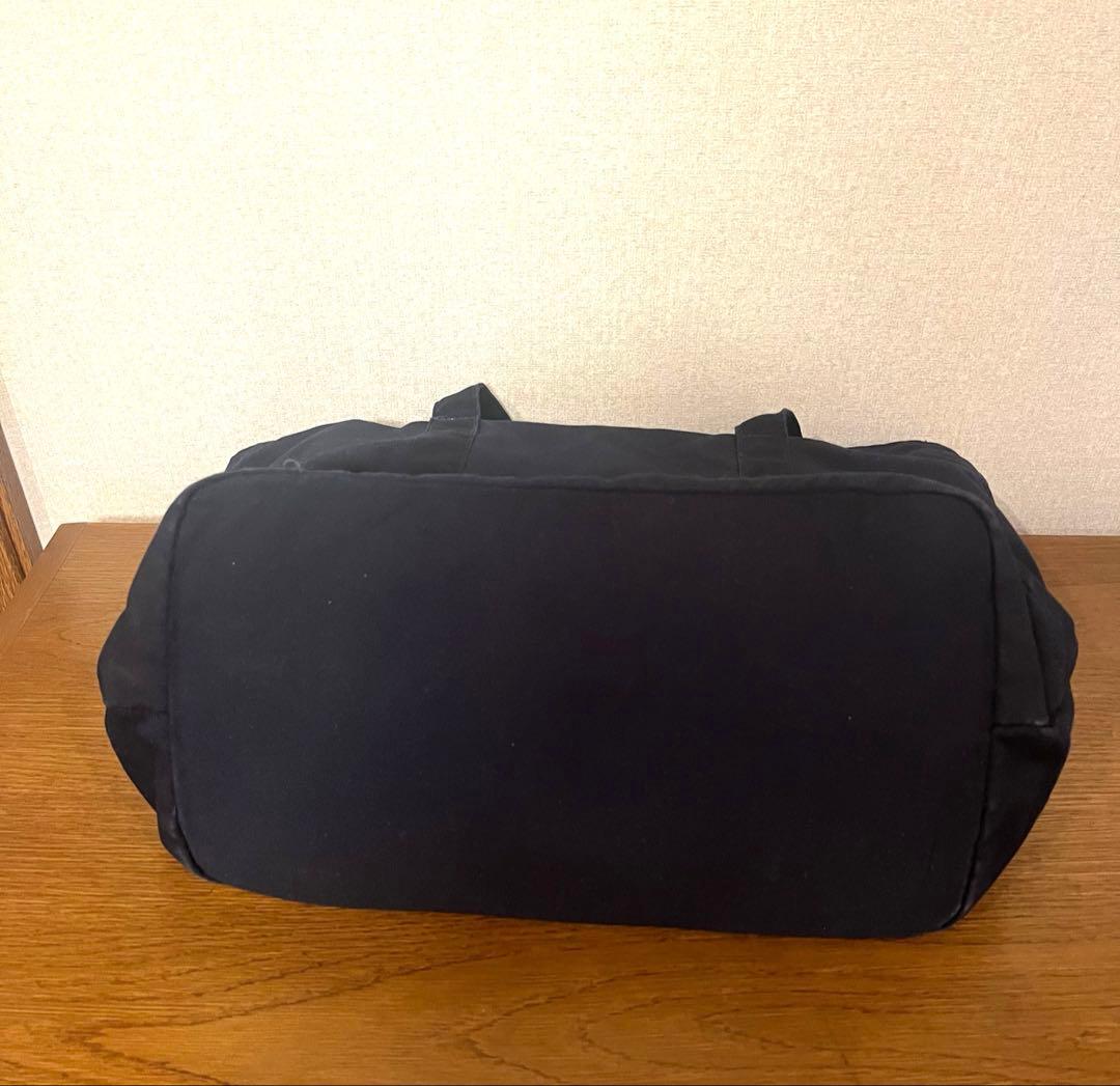 ファミリア(familiar) 黒 マザーズバッグ クマ刺繍付き