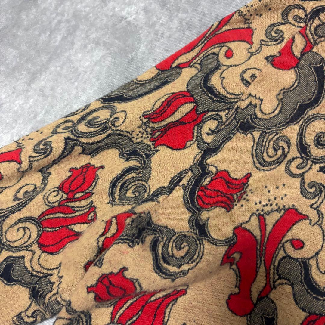 BernhardWillhelm ジップアップ ニットブルゾン総柄　ユニセックス