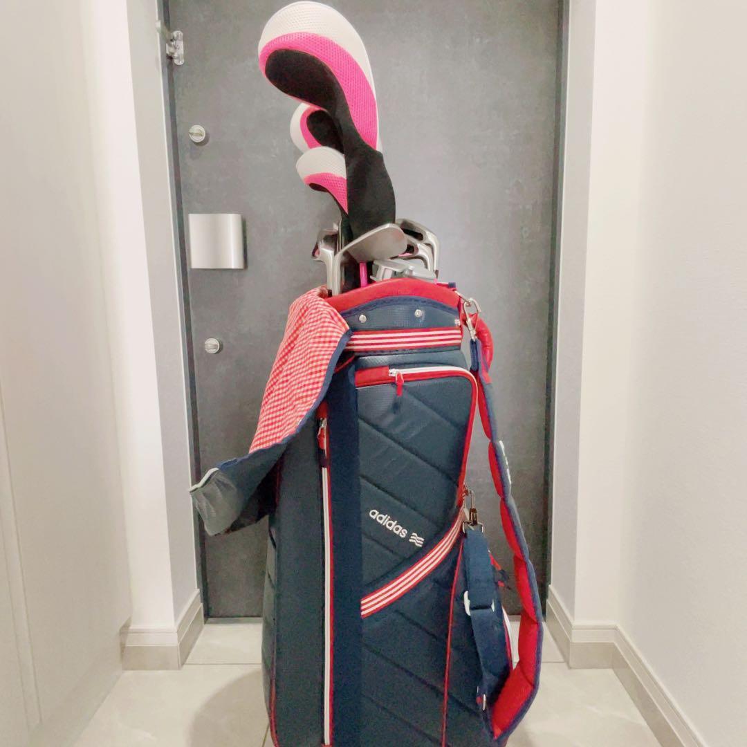 【美品】初心者 ゴルフクラブ・バッグ・ケースセット adidas
