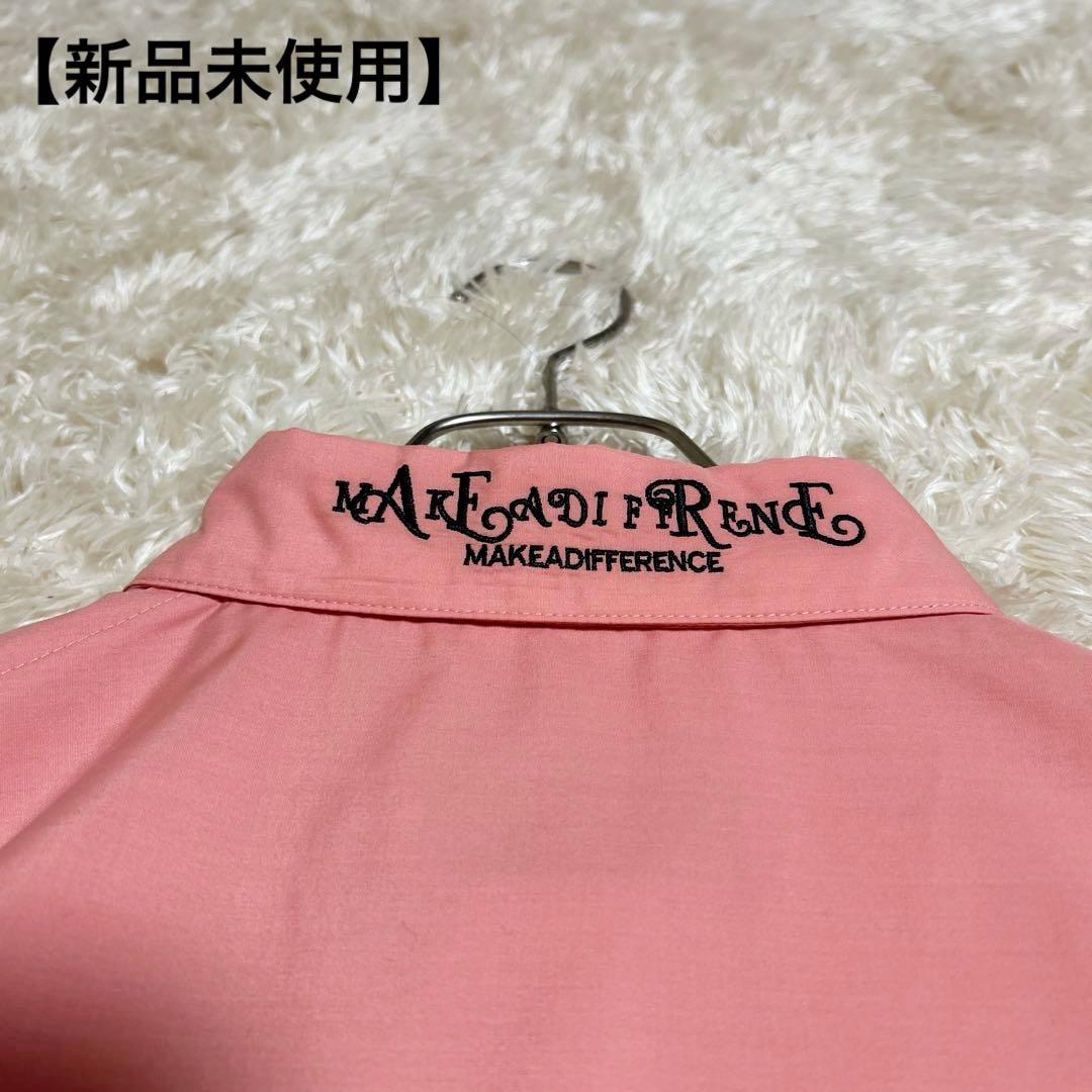 【新品未使用】トーマスマグパイ シャツ ブラウス 襟にロゴ ピンク ノンアイロン