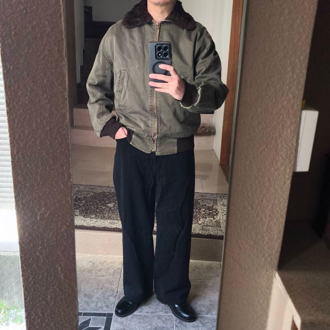 60s フランス製　ボア フライトジャケット　AILEEジッパー　N-1