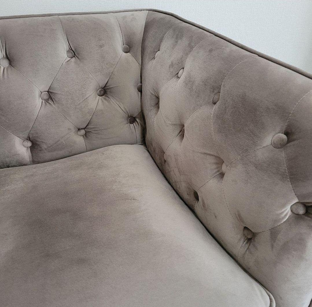 Goodさま専用【美品】 1人掛けソファ ベルベット グレー