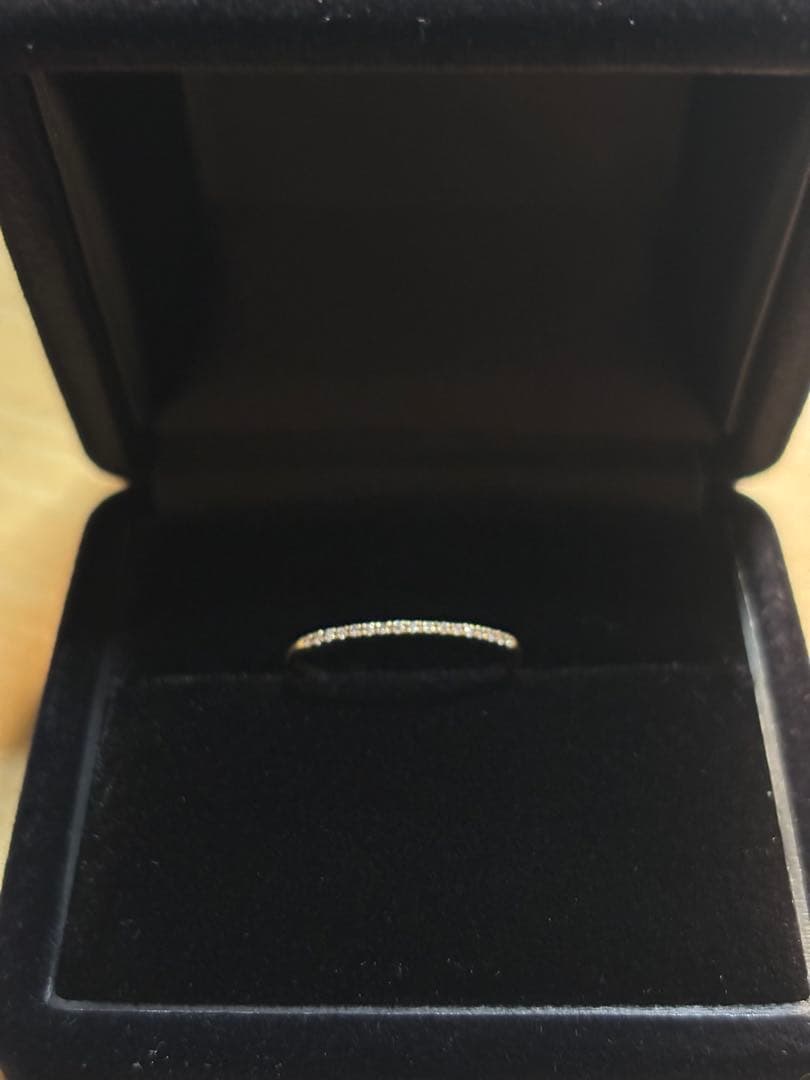 シンプル Ｋ10華奢ハーフエタニティリング ダイヤモンド