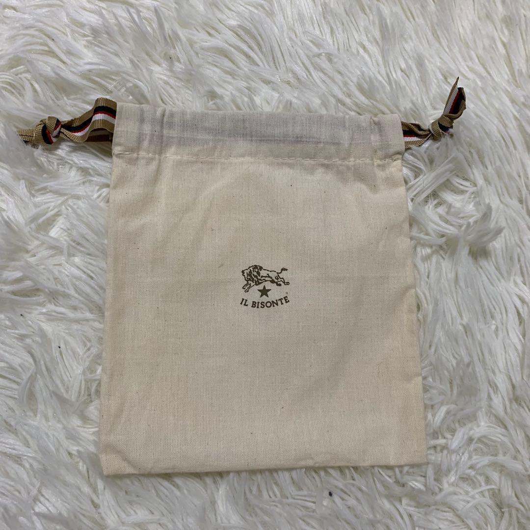 【極美品】イルビゾンテ　長財布　金ボタン　ロゴ型押し　レザー　シボ　グレージュ