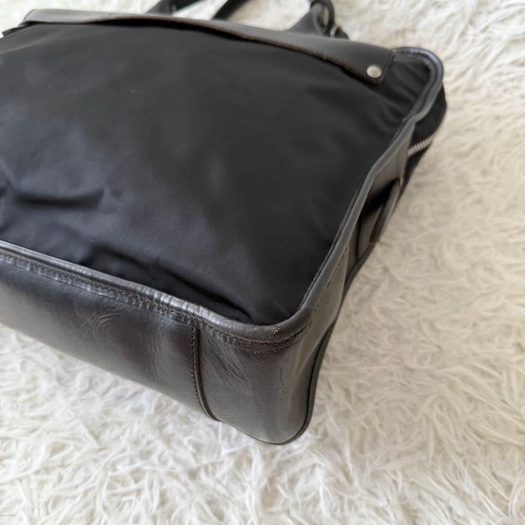 【フェリージ】ビジネスバッグ　ブリーフケース レザー　ナイロン ブラック