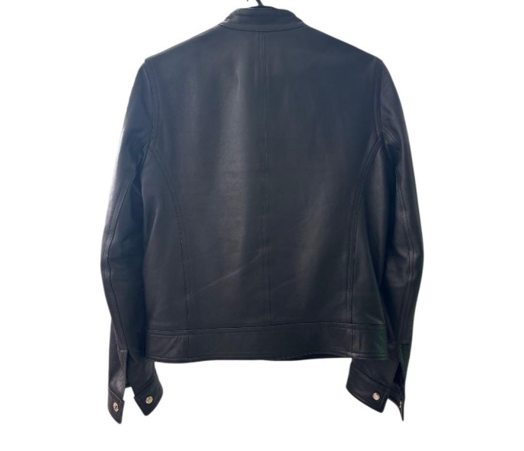 EMMETIエンメティJURIライダースジャケット ブラック ゴールドジップ46