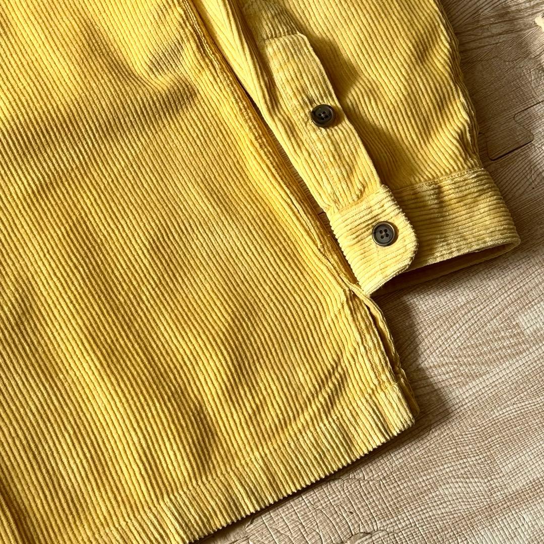 90s 初期 三つ星 RRL コーズシャツ 開襟 太畝 マスタード