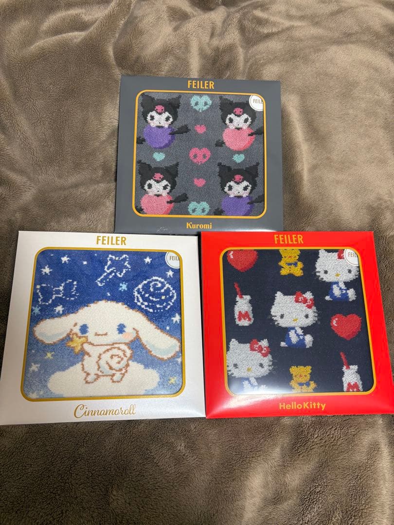 FEILERフェイラー ×サンリオコラボ３枚セット☆シナモロール☆クロミ☆キティ