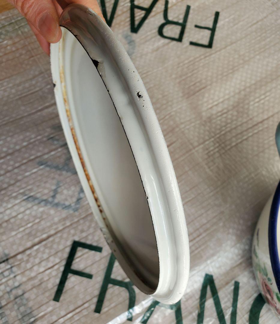 フランス　アンティーク　ホーロー　キャセロール