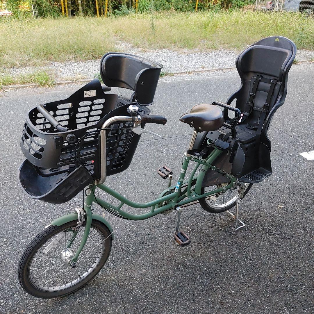 チャイルドシート付き 子供乗せシティサイクル グリーン