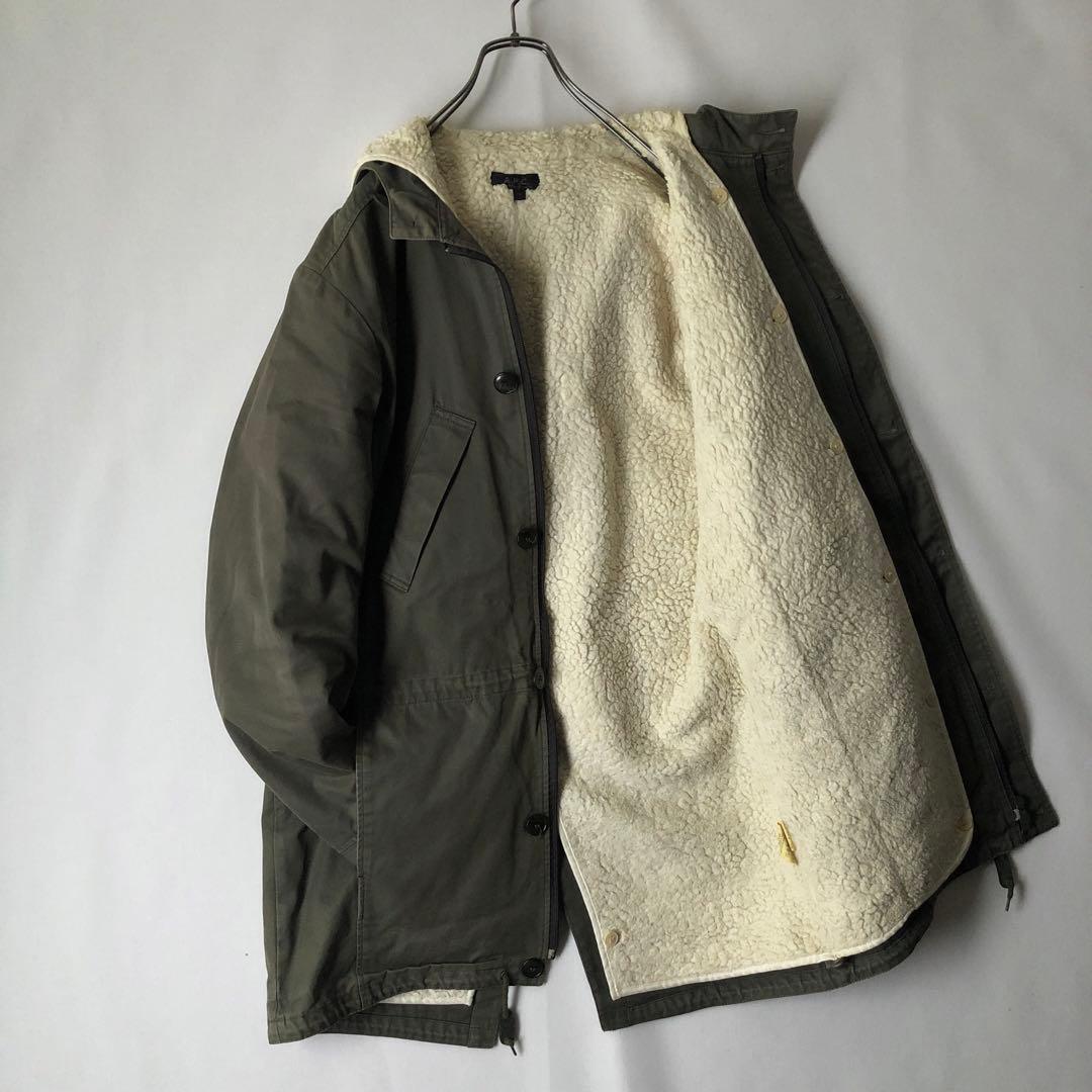 【秋冬】チュニジア製 A.P.C アーペーセー ボアライナー付き モッズコート