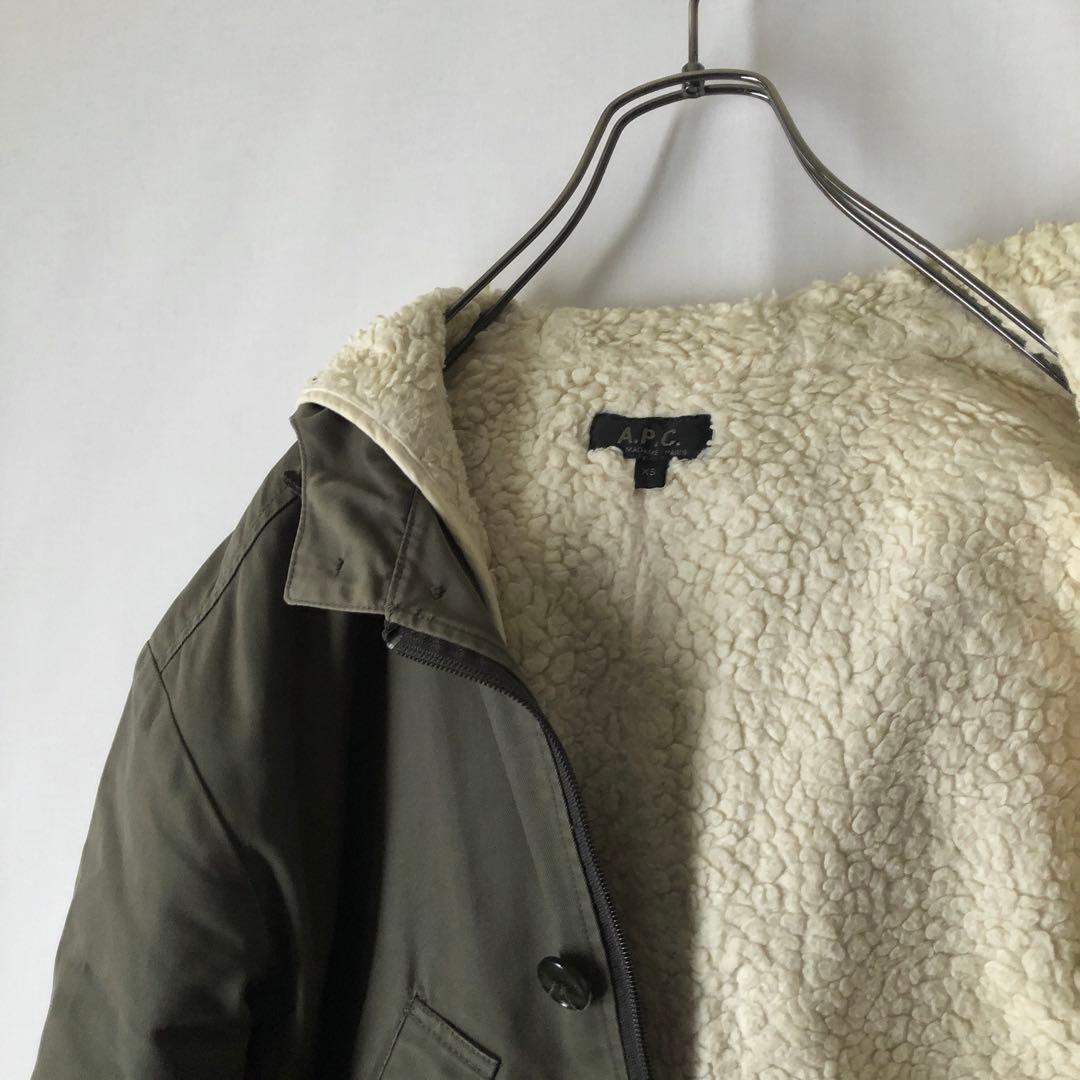 【秋冬】チュニジア製 A.P.C アーペーセー ボアライナー付き モッズコート
