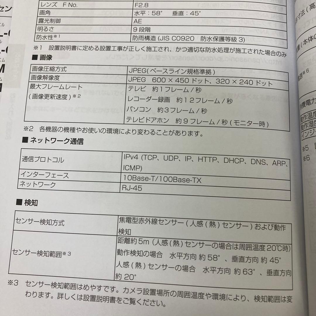 g684-36 Panasonic センサーカメラ VL-CM160KT