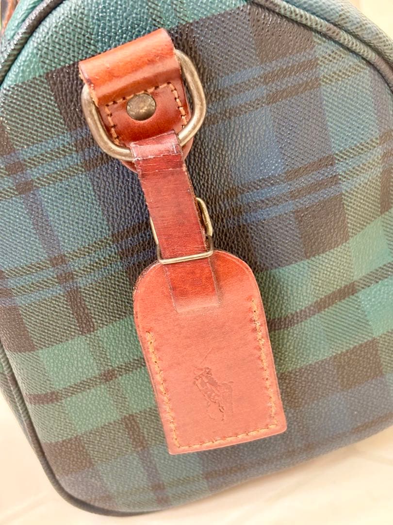 ポロラルフローレンミニボストンバッグ　ヴィンテージグリーン