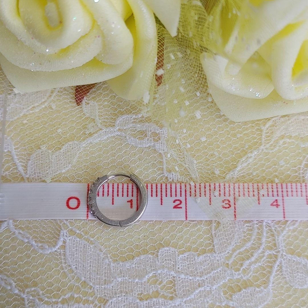 【TAKE-UP】K14WG ダイヤフ－プ 　ピアス(片耳)