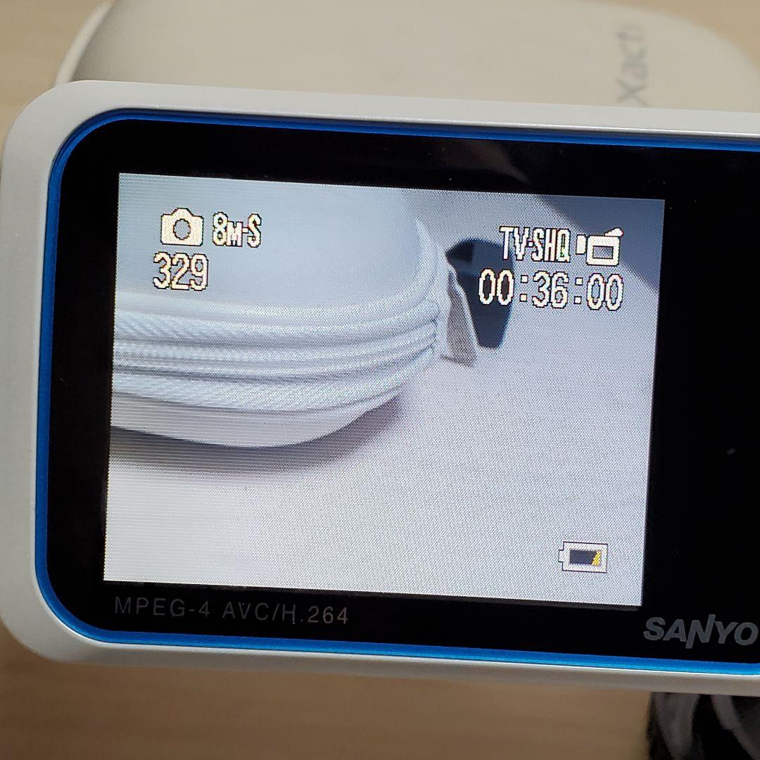 希少 外箱、純正ケース付 SANYO Xacti DMX-CA8 ブルー