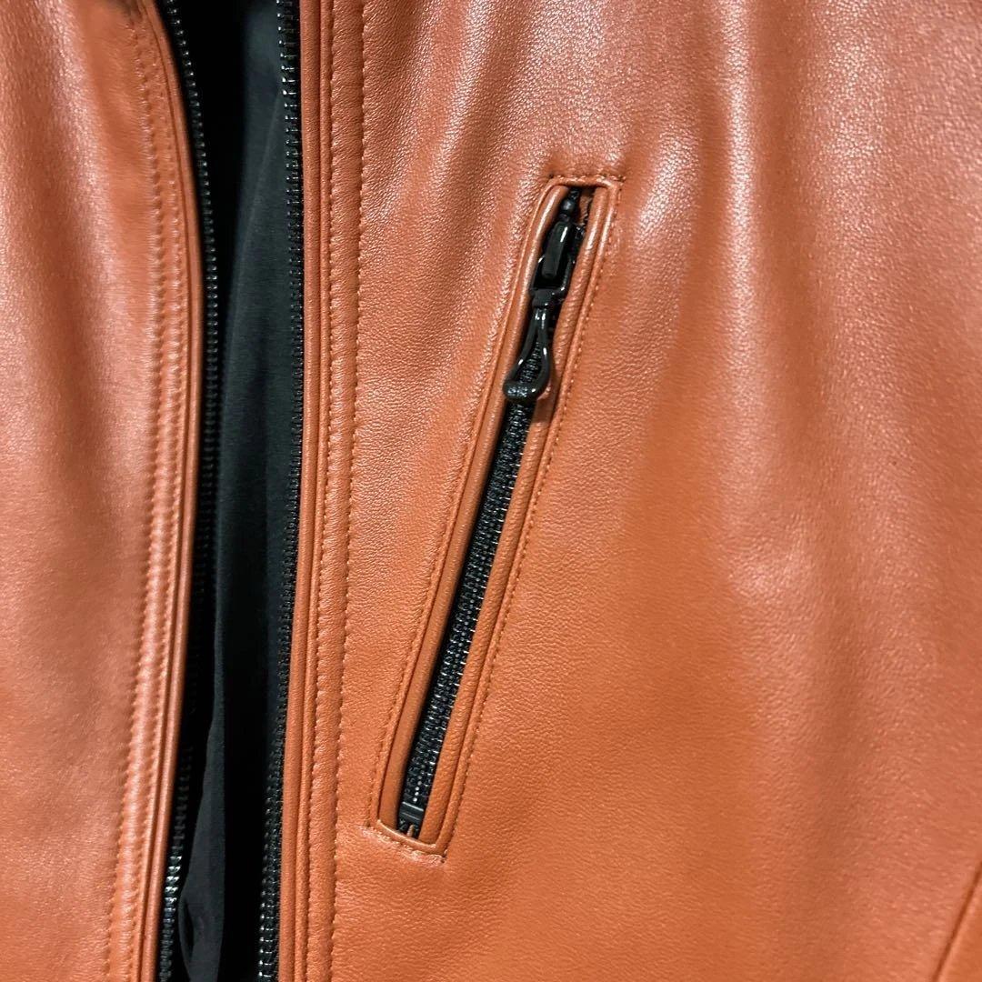 NICOLE CLUB FOR MEN ラムレザーシングルライダージャケット