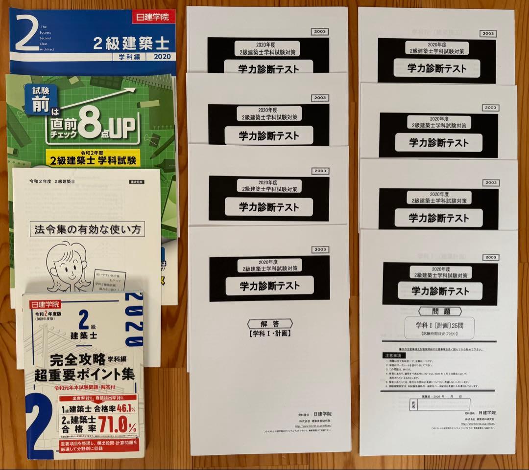 令和2年度（2020年）総合資格二級建築士テキスト・問題集セット