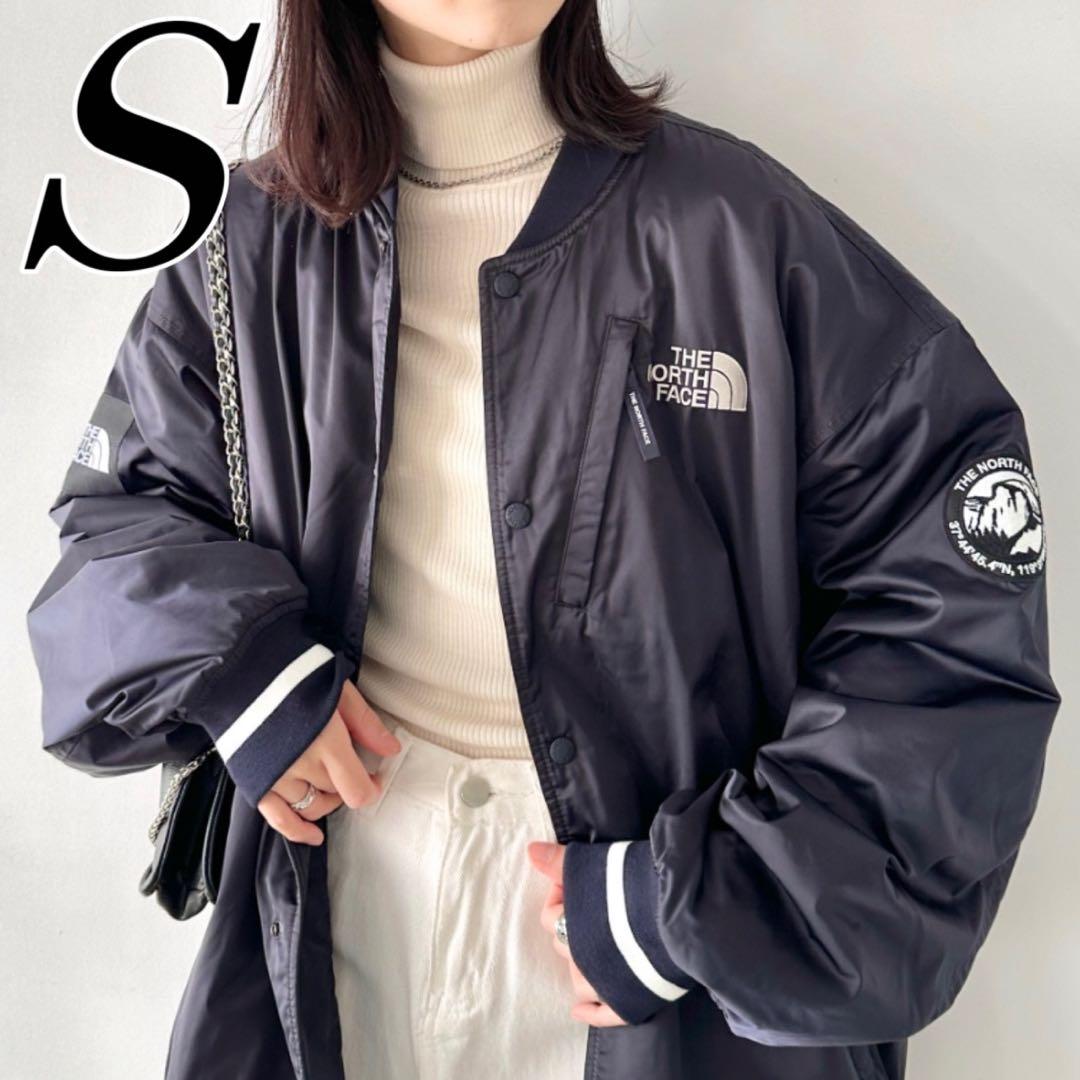 ZOZO完売 ノースフェイス　ボンバージャケット　スタジャン　ネイビー　S