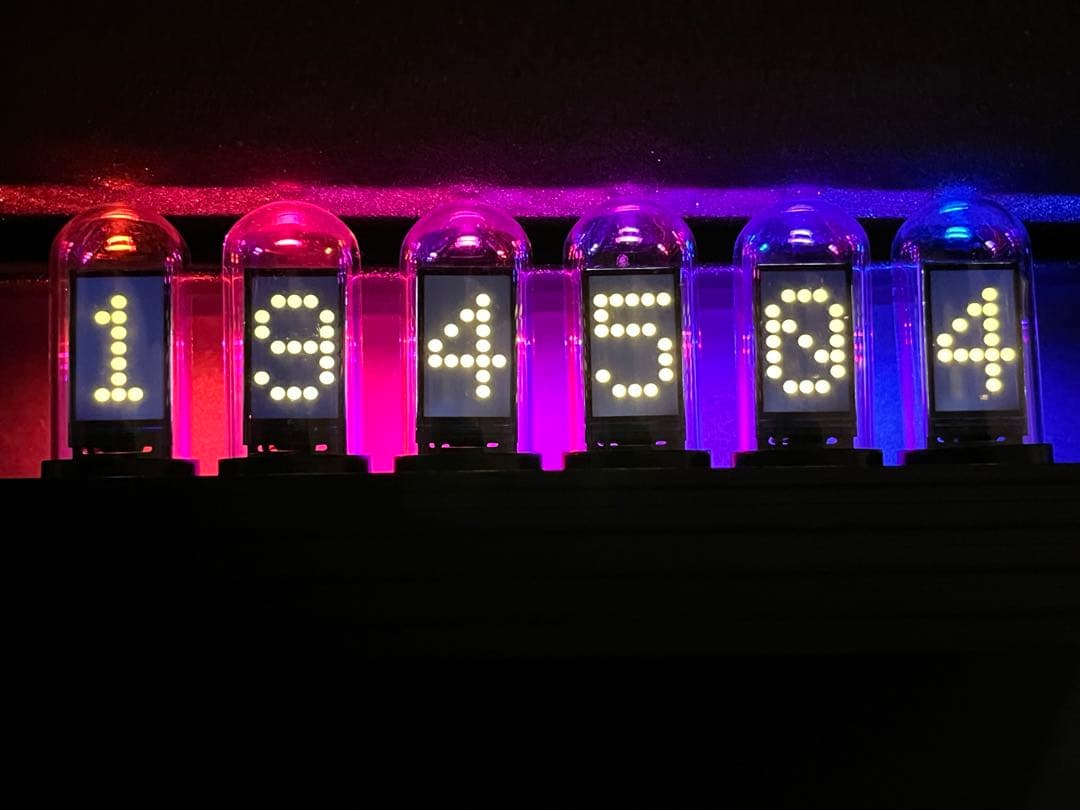 ギ*オ様 ニキシー管風デジタル時計 Elekstube IPS