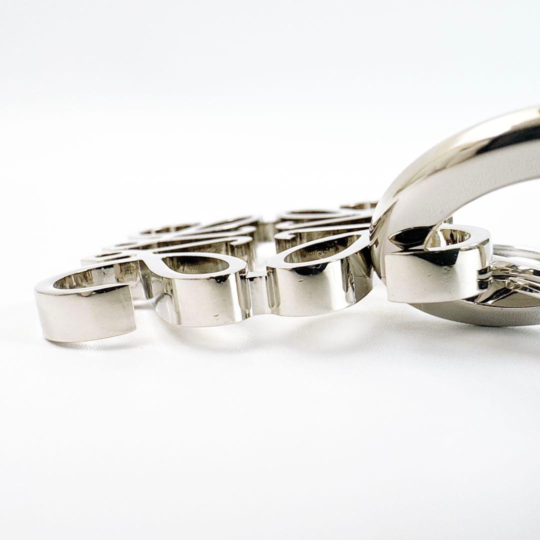 ロエベ アナグラム キーリング キーホルダー バッグチャーム シルバー 未使用品