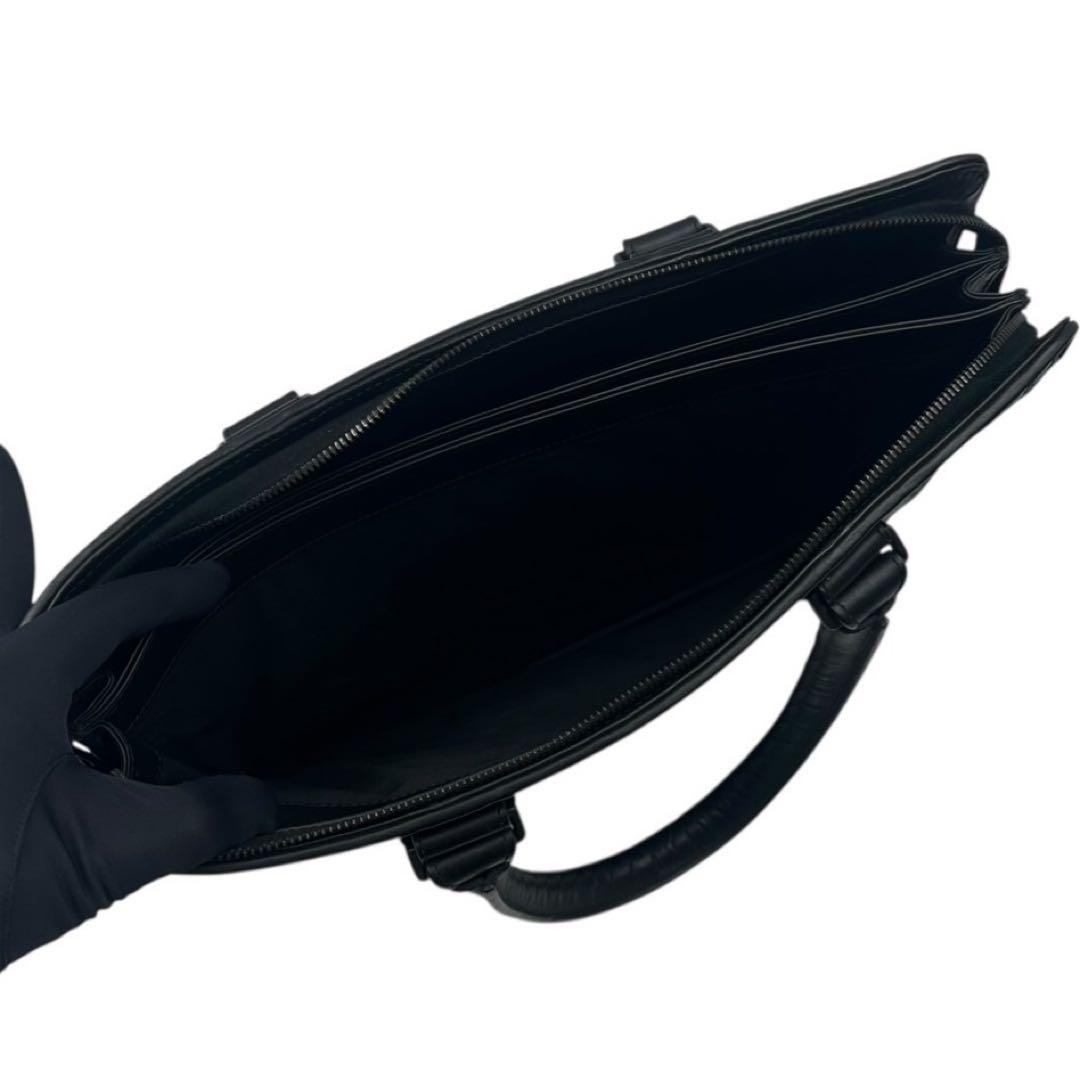 【良品】BOTTEGA VENETA ビジネスバッグ イントレチャート ブラック