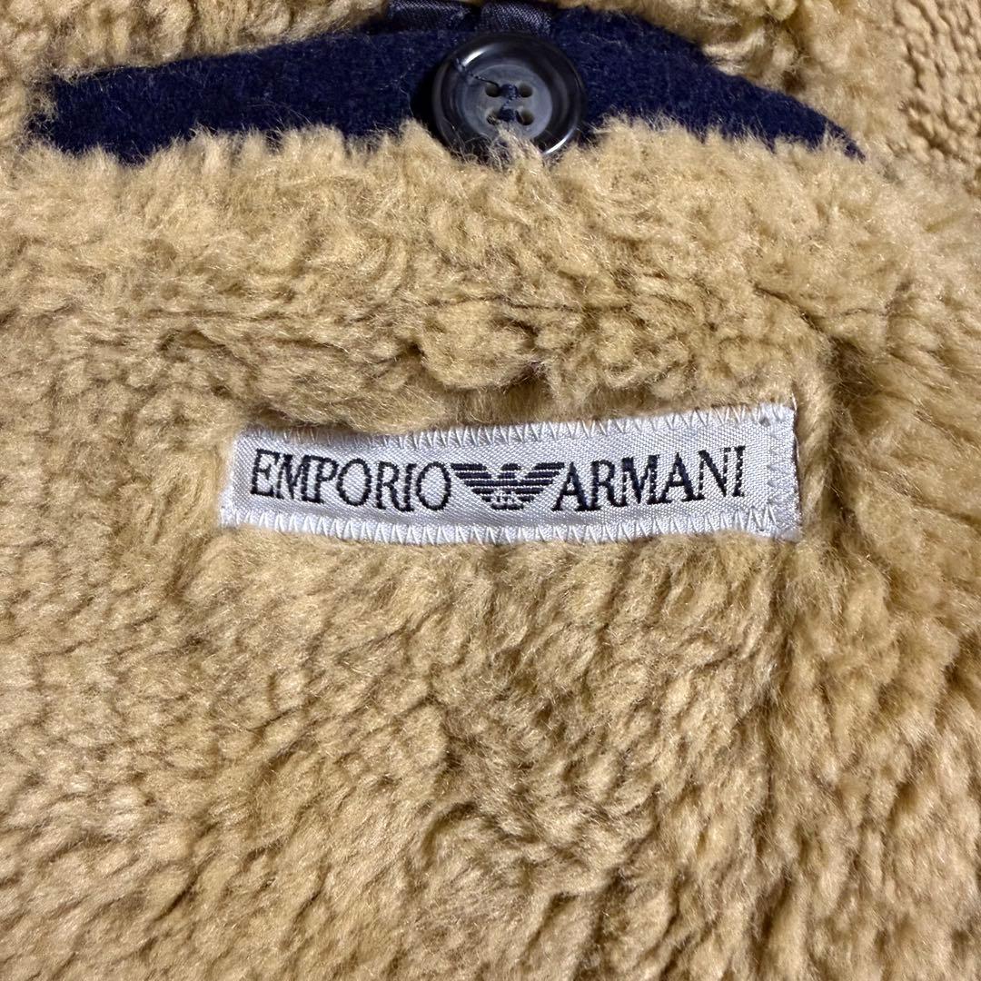 希少 90s エンポリオアルマーニ ウール ボア ボンバージャケット 短丈 黒