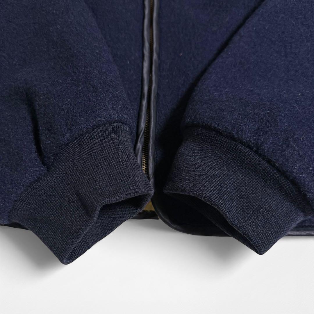 希少 90s エンポリオアルマーニ ウール ボア ボンバージャケット 短丈 黒