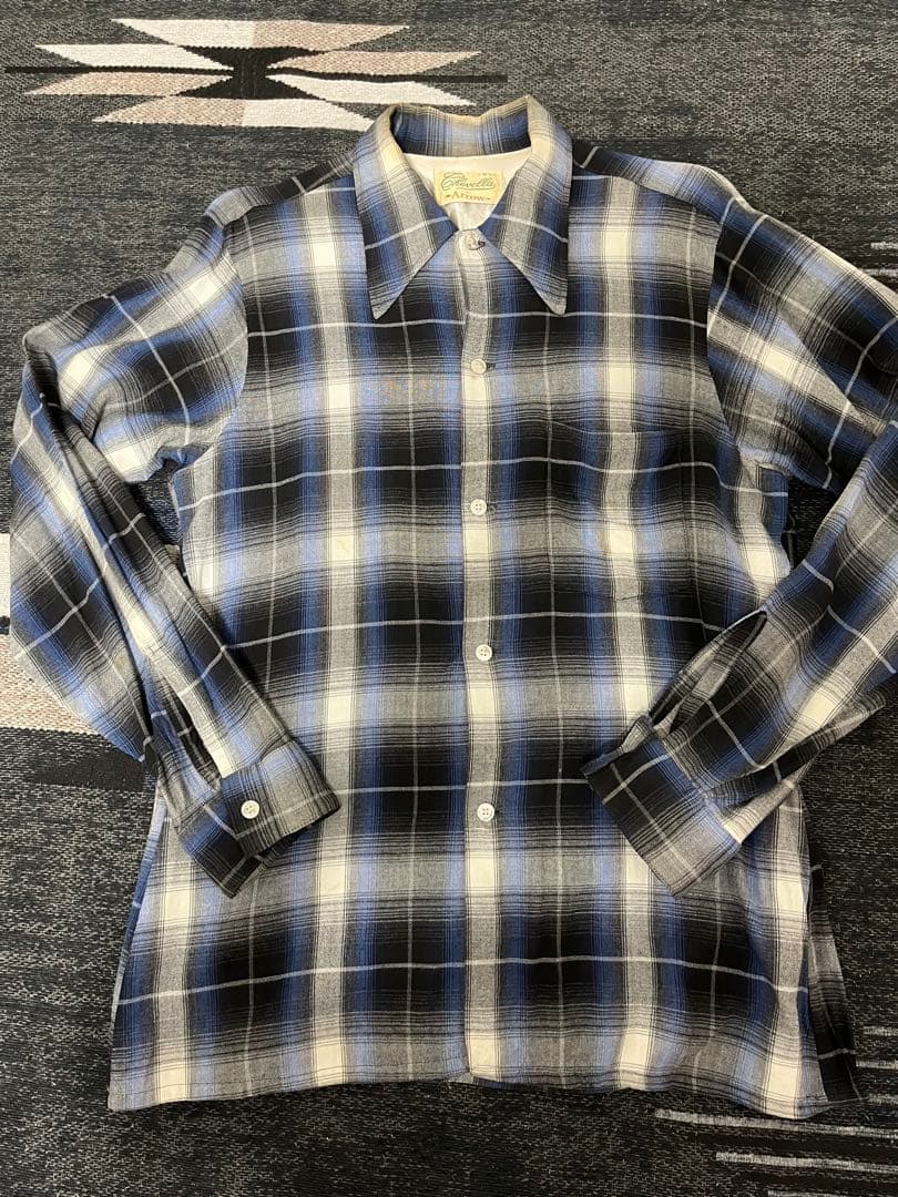 マ*ツ様 60s アロー ARROW オンブレチェックシャツ レーヨン キムタク