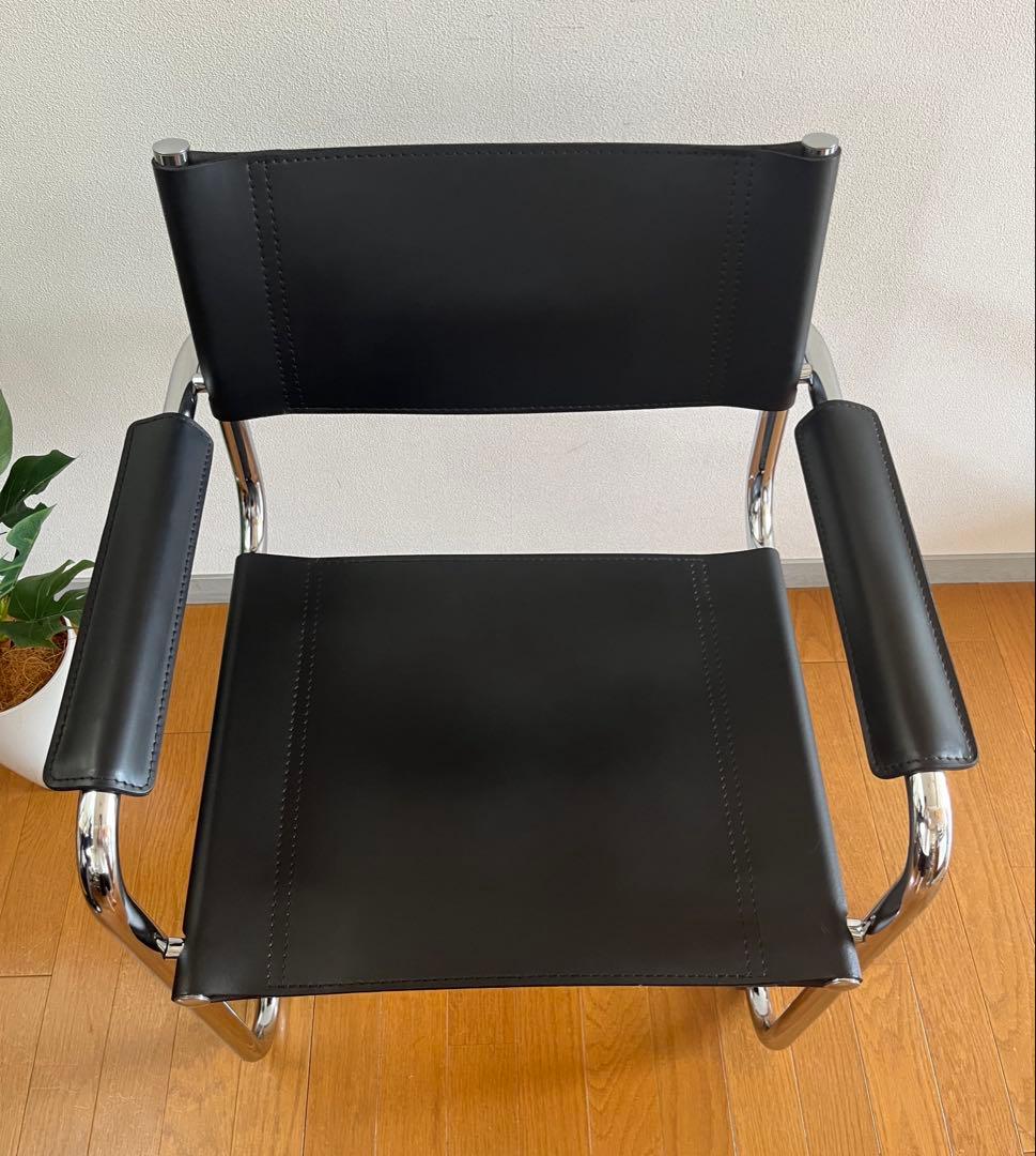 マルト・スタム　アームチェア　2脚カンティレバー　本革　リプロダクト　バウハウス