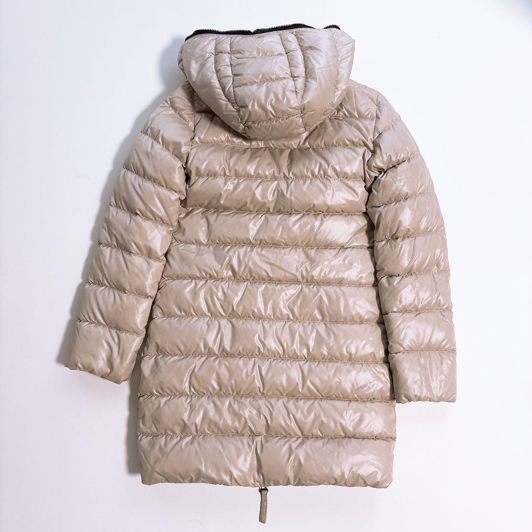 DUVETICA フード付きダウンジャケット ロング　38 ベージュ×カーキ