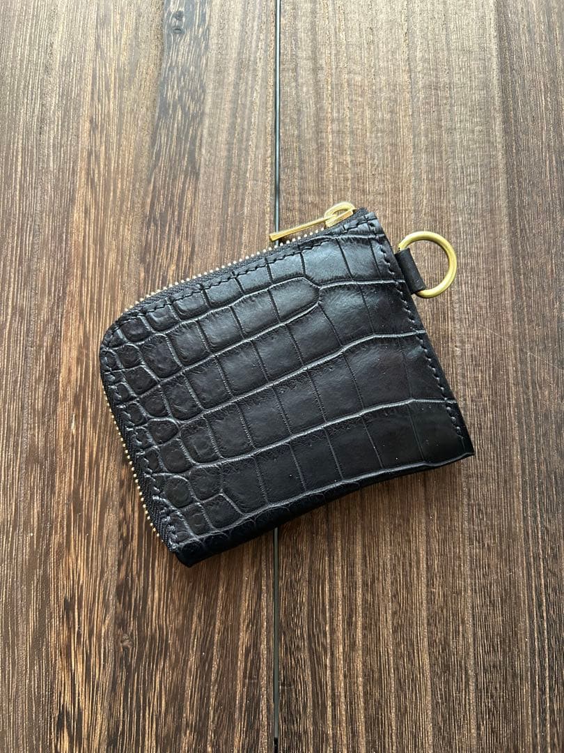 まきおページ　コンパクトウォレット　ブラック