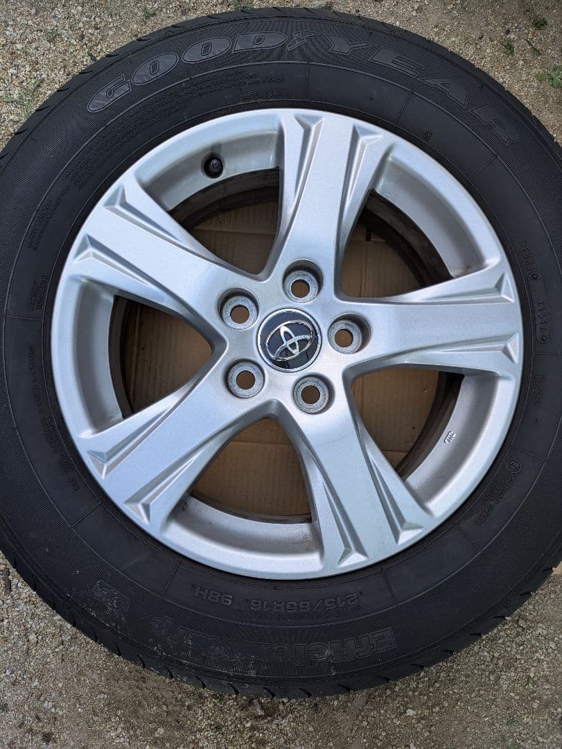 【送料込】トヨタ純正 16㌅アルミホイール＆タイヤ4本ヴェルファイア対応・保管品