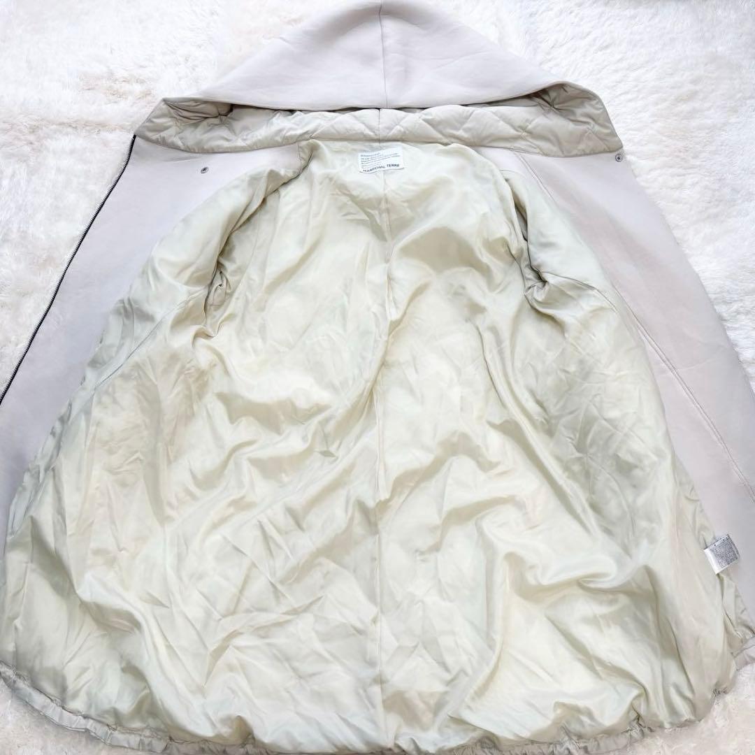 マルシャルテル ロングダウンパーカー ドッキング 異素材 フーディー 定番 M