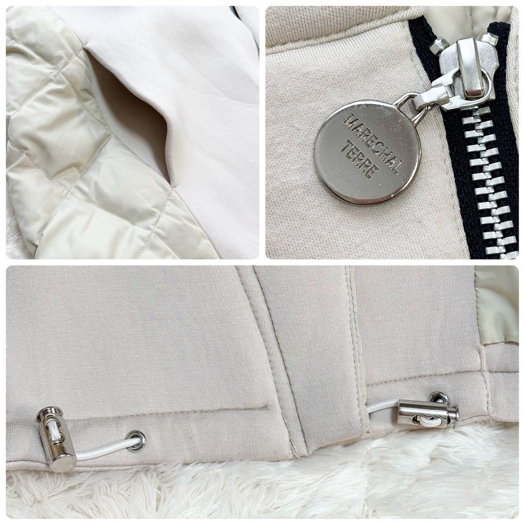 マルシャルテル ロングダウンパーカー ドッキング 異素材 フーディー 定番 M
