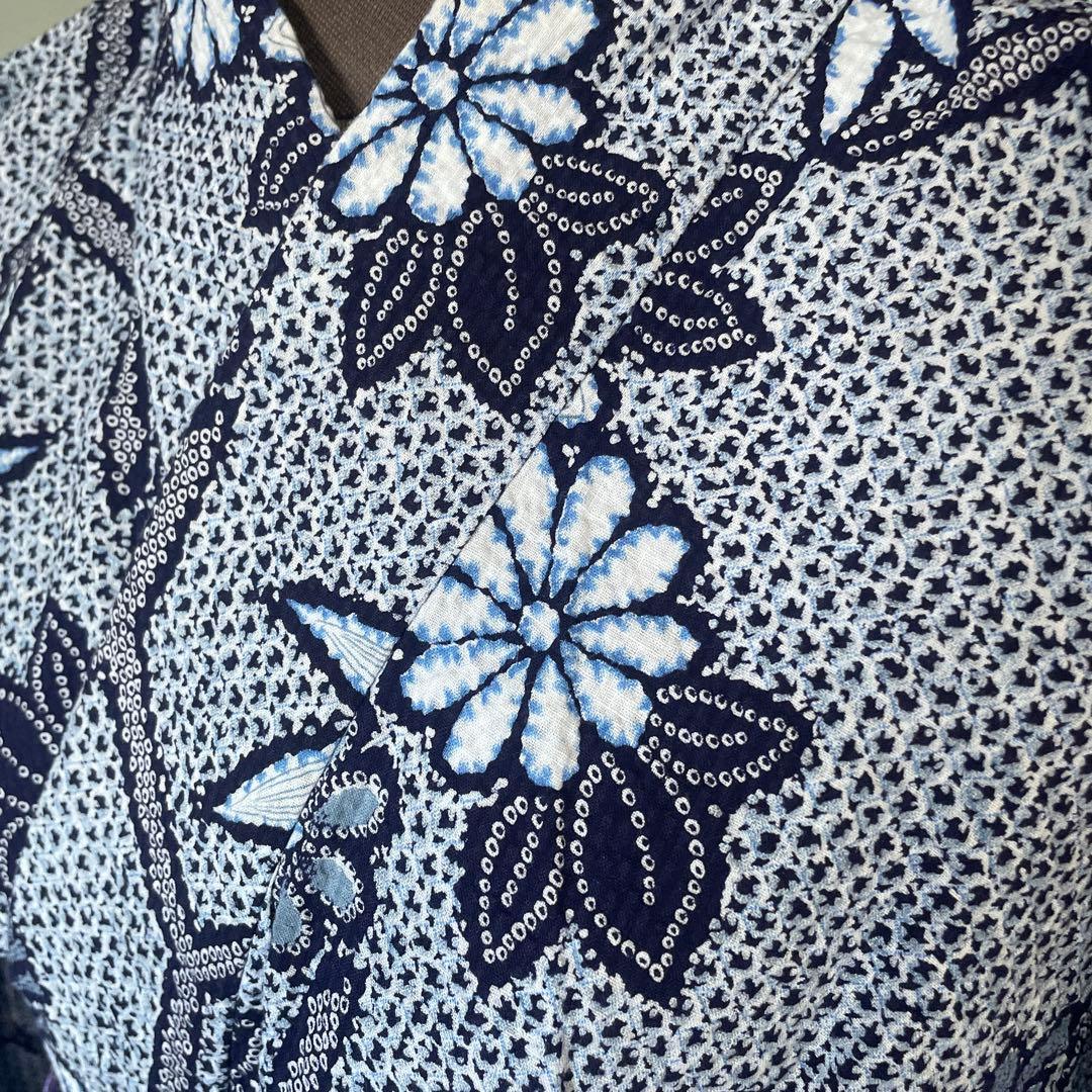 浴衣　有松絞り　身丈140 身長150㎝位の方にピッタリ