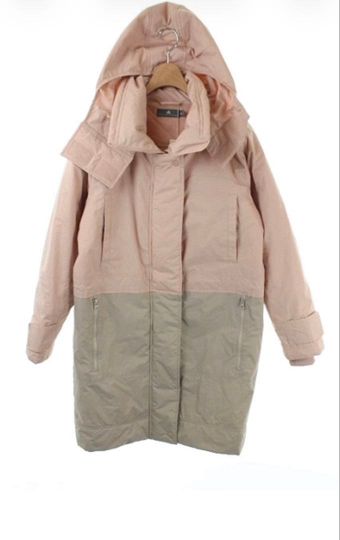 アディダス バイ ステラマッカートニー ロングコート ロングジャケット ピンク