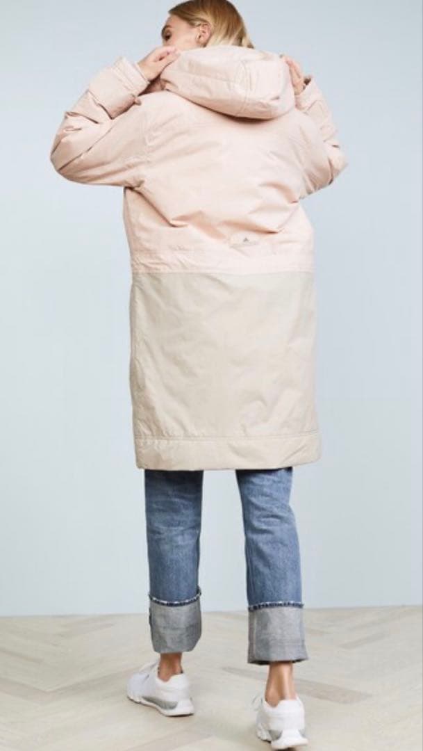 アディダス バイ ステラマッカートニー ロングコート ロングジャケット ピンク