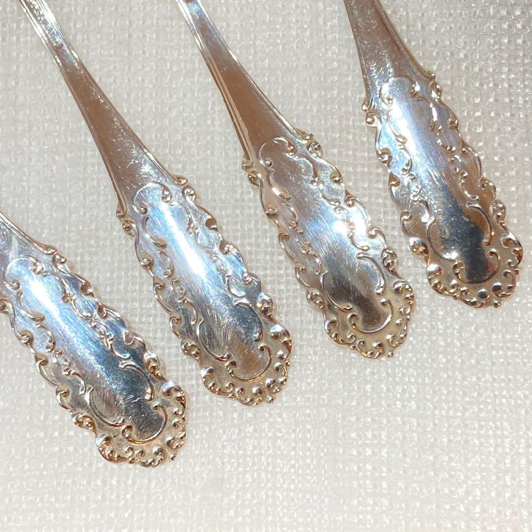 86 純銀豪華装飾モカスプーン4本セット