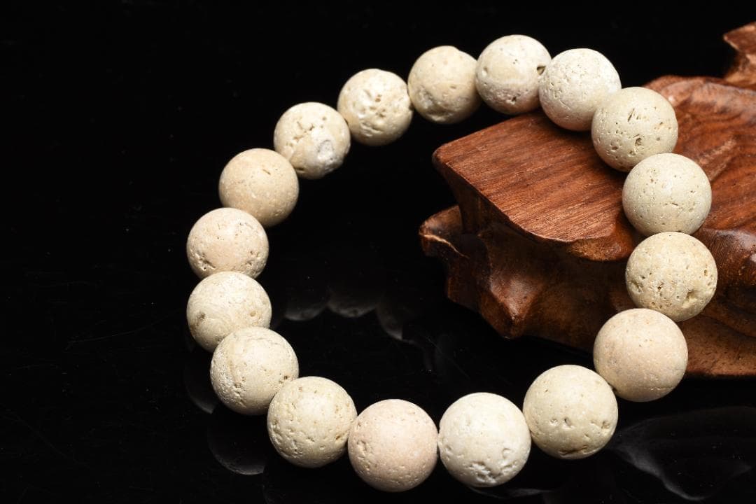 日本銘石 沖縄県産 琉球石　12mm　天然石パワーストーンブレスレット　男女兼用