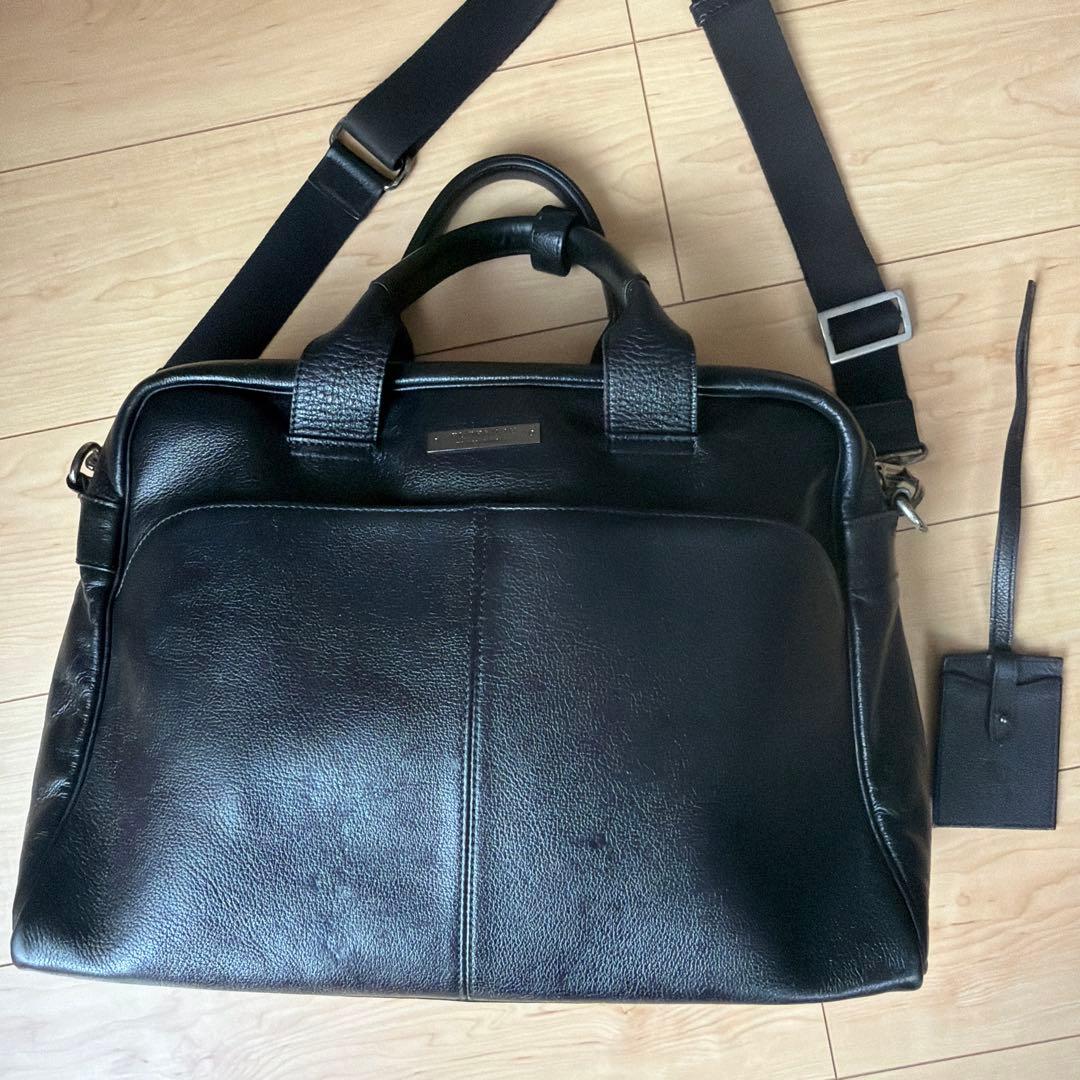 BURBERRY BLACK LABEL ビジネスバッグ ブラック　本革